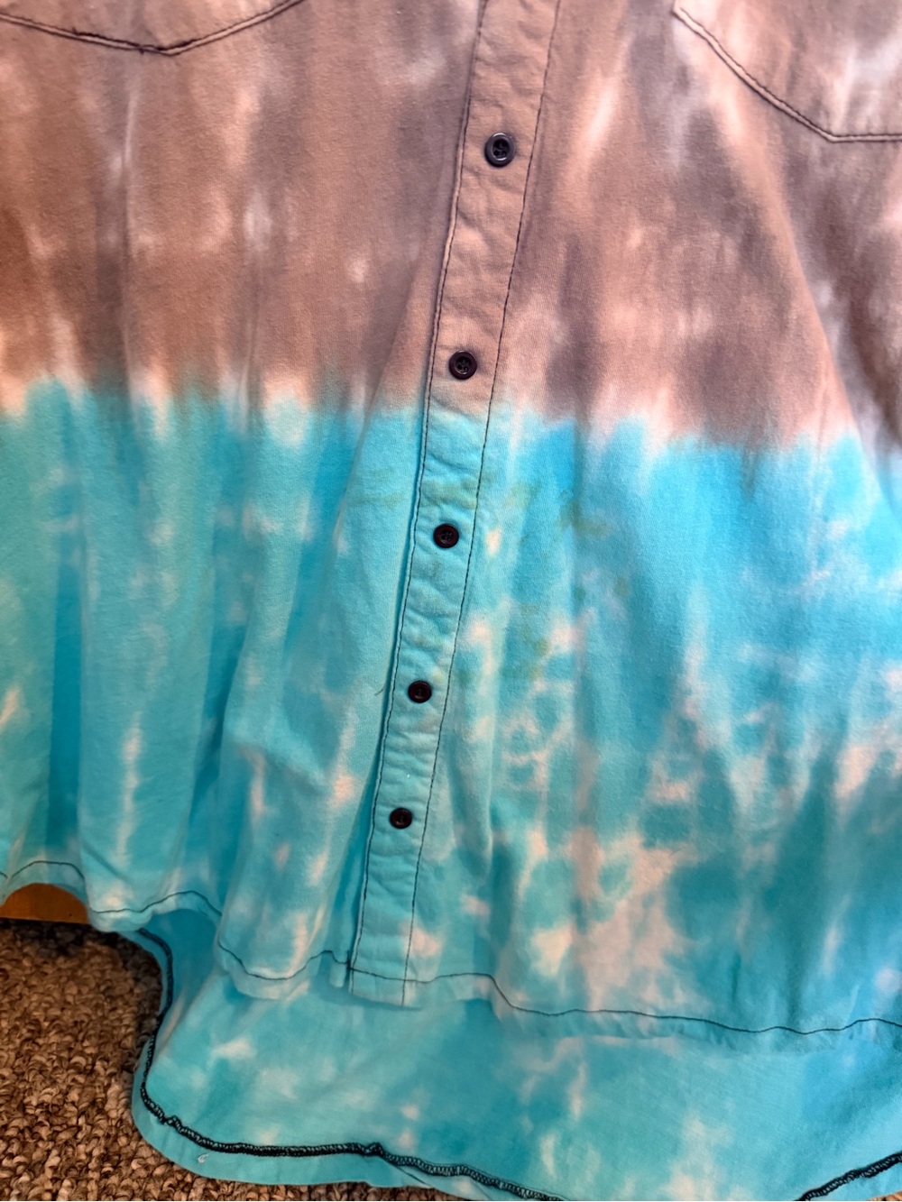 Cowgirl Tuff Co western blouse. Size XL tie dye - Picture 3 of 3